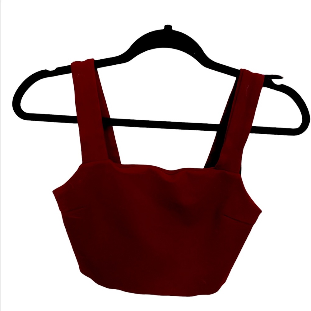 Magenta crop tank top